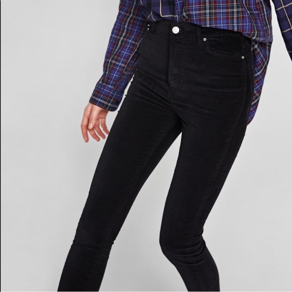 ZARA Velvet Skinny Pants - Picture 6 of 7